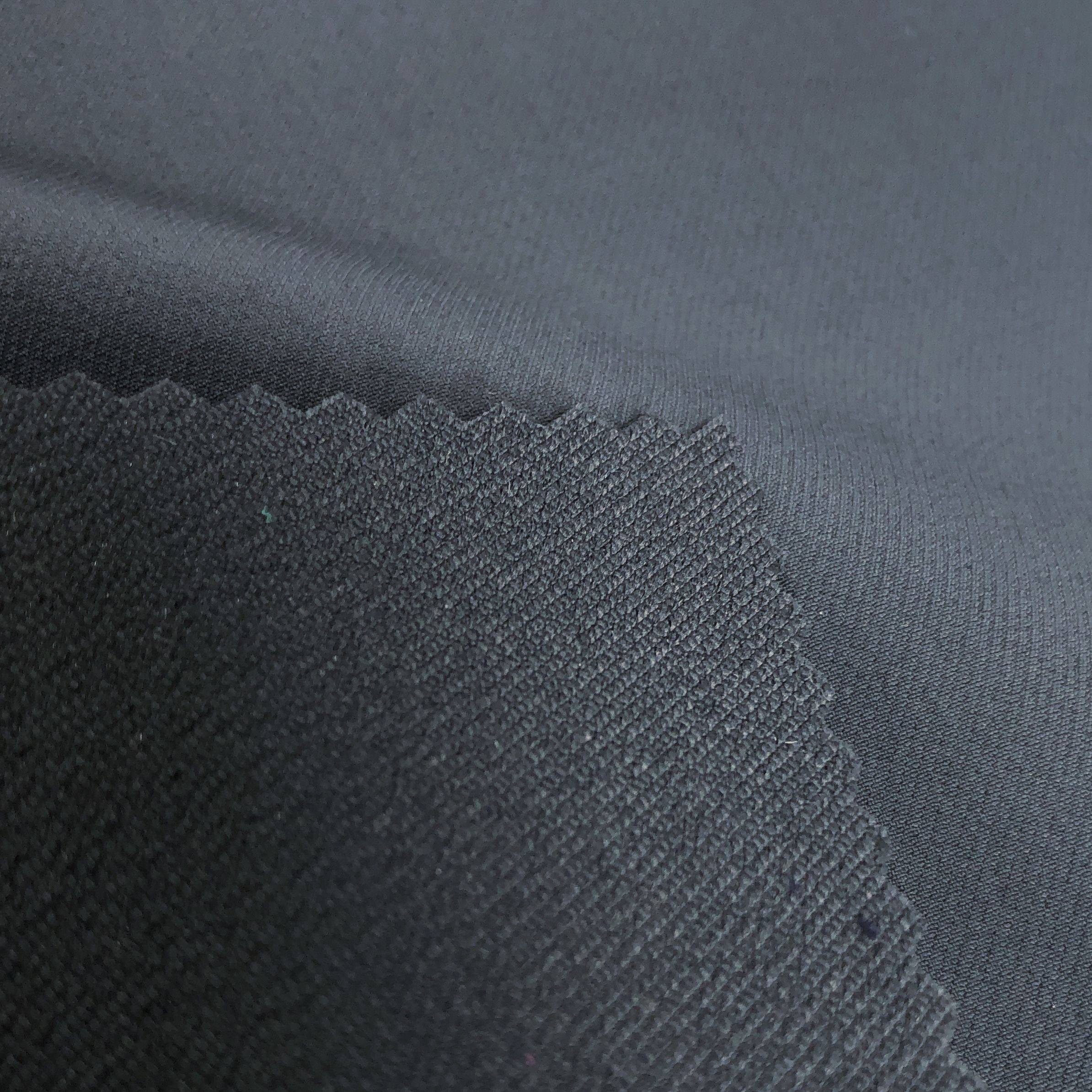 5m TOP Anzugstoff Uni Stoff schwarz Stretch Elasthan Polyester 450g/m 6523 
