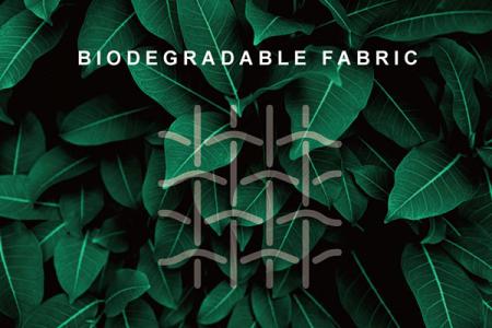 Tessuti biodegradabili, ecologici con idrorepellente.