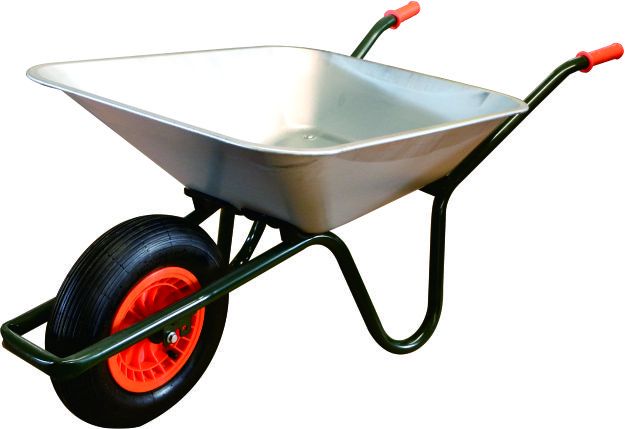 The wheelbarrow is widely used to assist in agricultural gardening and industrial cement handling.