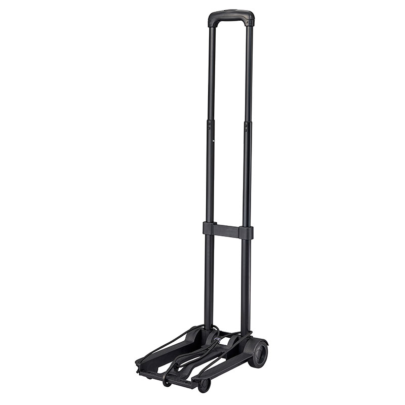 Foldable Hand Truck Portable Hand Trolley 4-Wheels Flat Luggage Cart with Telescopic Two-fold Handle Utility Cart For Luggage ZIPSAK Luggage Cart 