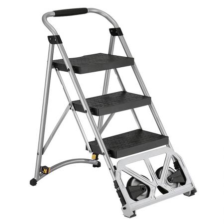 Convertible Ladder Trolley - Step stool is produced based solid steel tube and certified plastic