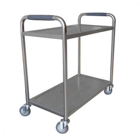 2-Layers Lab Medical Stainless Steel Cart (Loading 100 kg) - Stainless steel is a strong and durable material that's easy to keep clean.