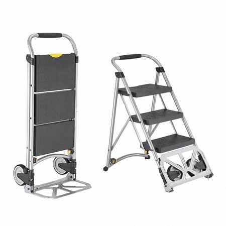 Multi-Functional 2 in 1 Step Ladder Cart