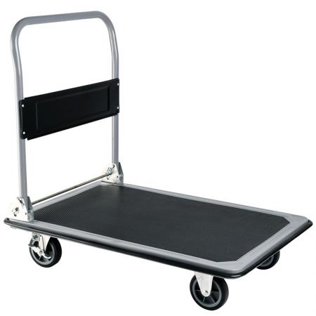 GS Approved Folding Handle Platform Cart Seller (Loading 300 kg) - Industrial hand cart manufacturer