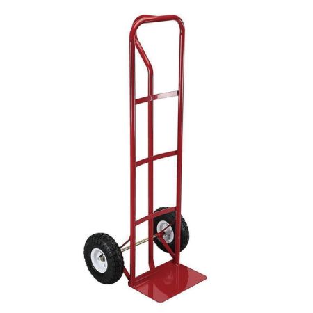 P-shaped Handle Durable Welded Frame Steel Hand Truck (Loading 270 kg) - This 600 lb. capacity hand truck provides easy loading of heavier items.