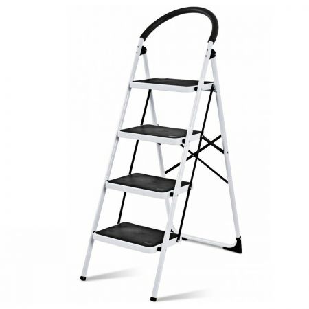 4-Steps A-Line Single Side Collapsible Step Ladder(Loading 150 kg) - The folded pipe diameter thickness of this ladder is 0.9 mm.