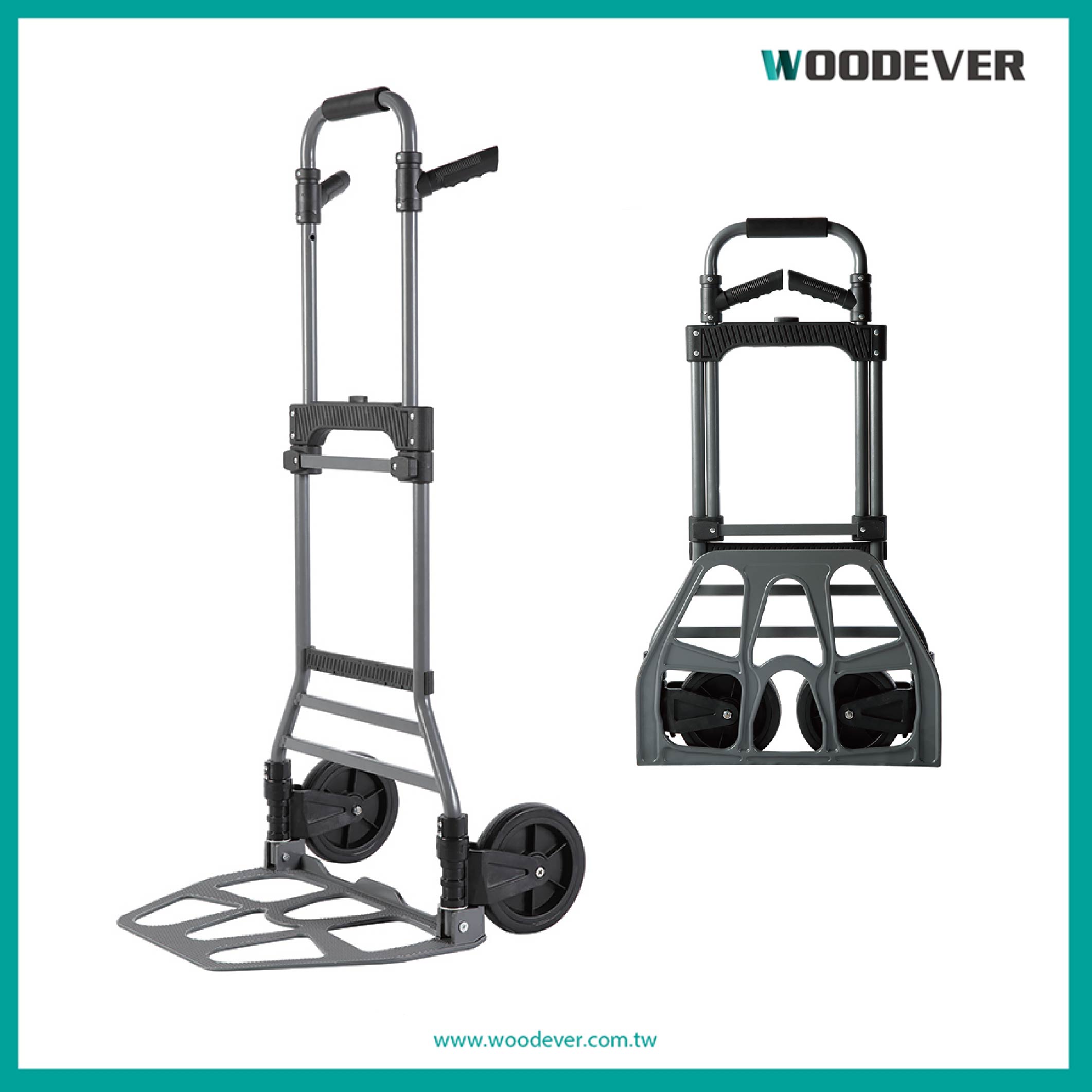 Double Handle Portable Folding Steel Hand Truck Manufacturer (Loading