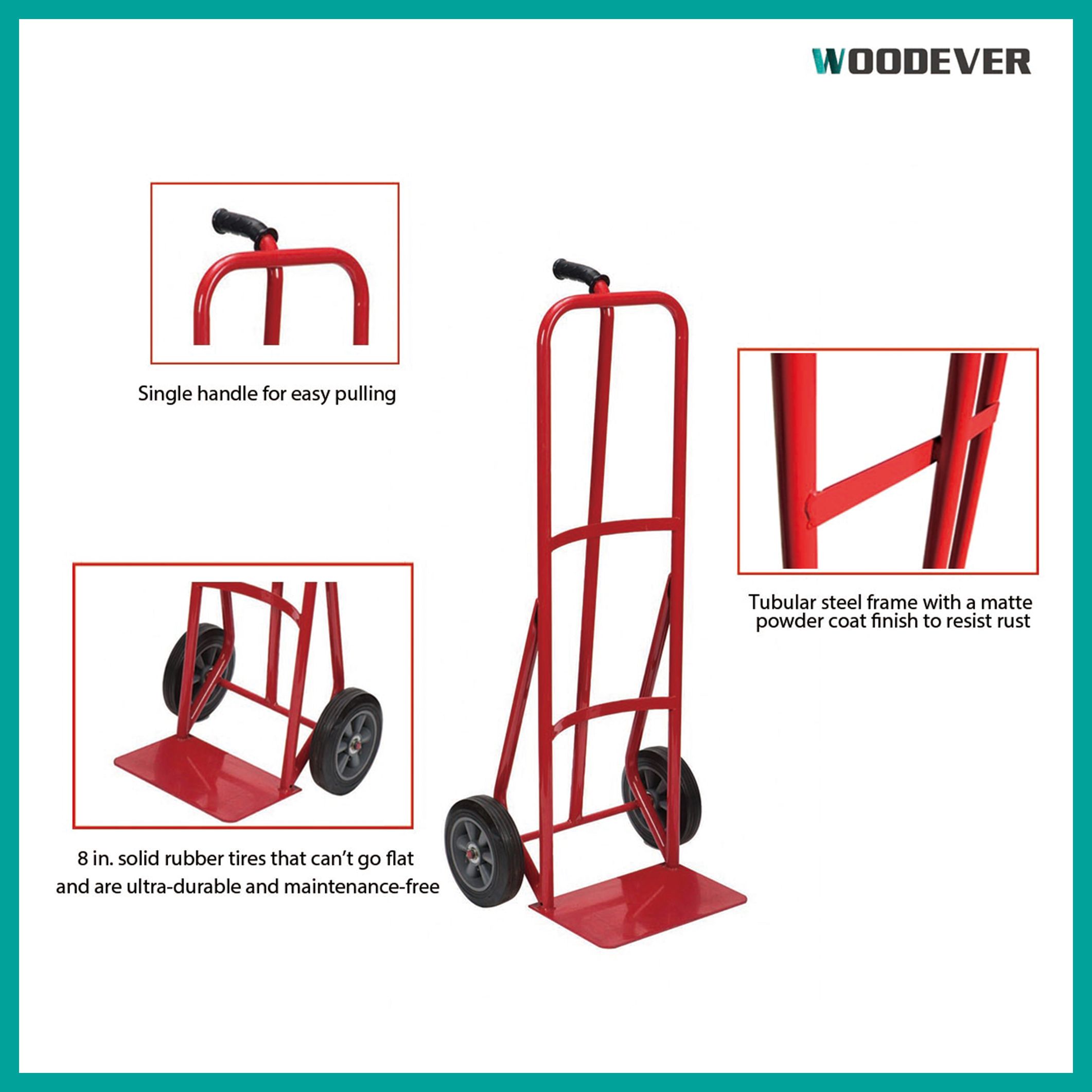Pneumatic Steel 600lbs 2in1 Convertible Hand Truck Industrial