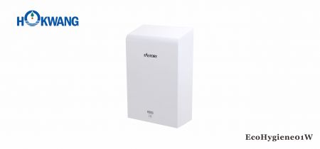 White Stainless Steel ADA Hand Dryer With HEPA Filter - Secador de mãos branco higiênico compatível com EcoHygiene01W ADA