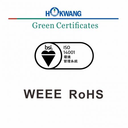 Hokwang Hand Dryer Green Certificate