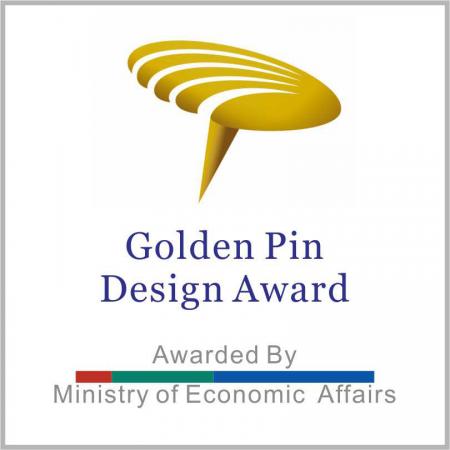Premio de diseño de pin dorado