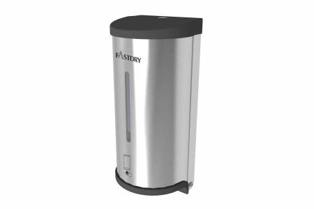 Auto Stainless Steel Liquid Soap/Sanitizer Dispenser with Plastic Ends