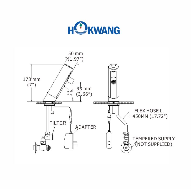 Deck Mounted Allinone Double Sensors Auto Faucet Manufacturing and