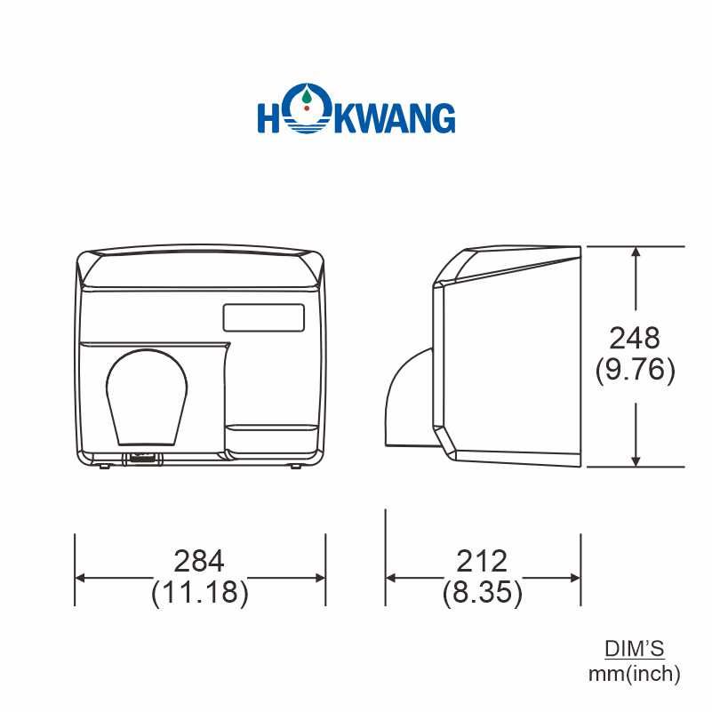Satin Steel 2400W Auto Hand Dryer Manufacturing and Supply Hokwang