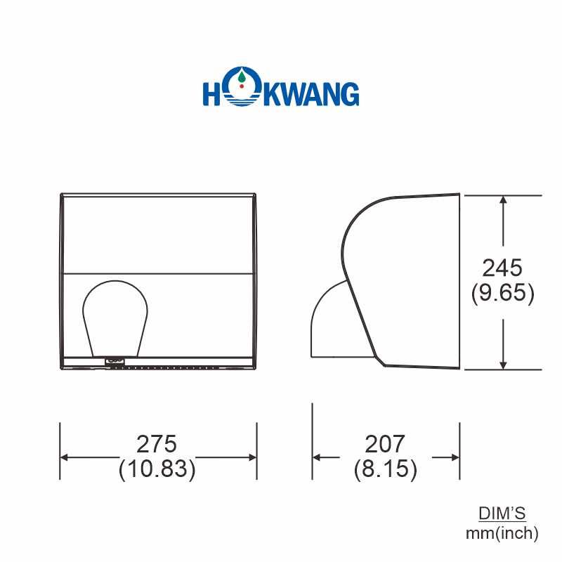 Stainless Steel Round 2400W Hand Dryer Manufacturing and Supply - Hokwang