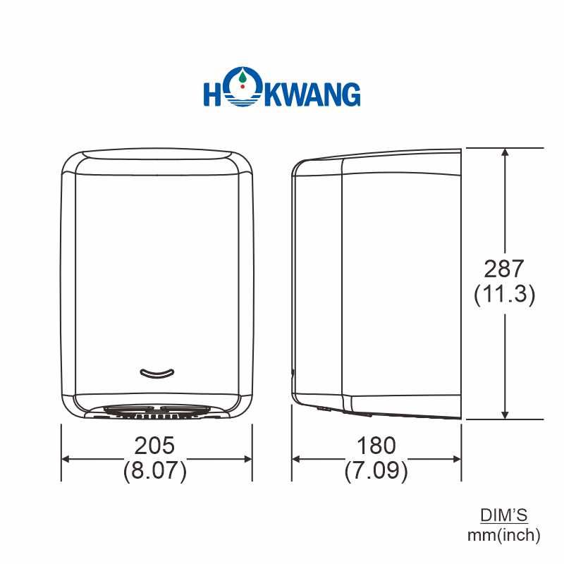 Low Noise Level High Speed Hand Dryer Manufacturing and Supply Hokwang