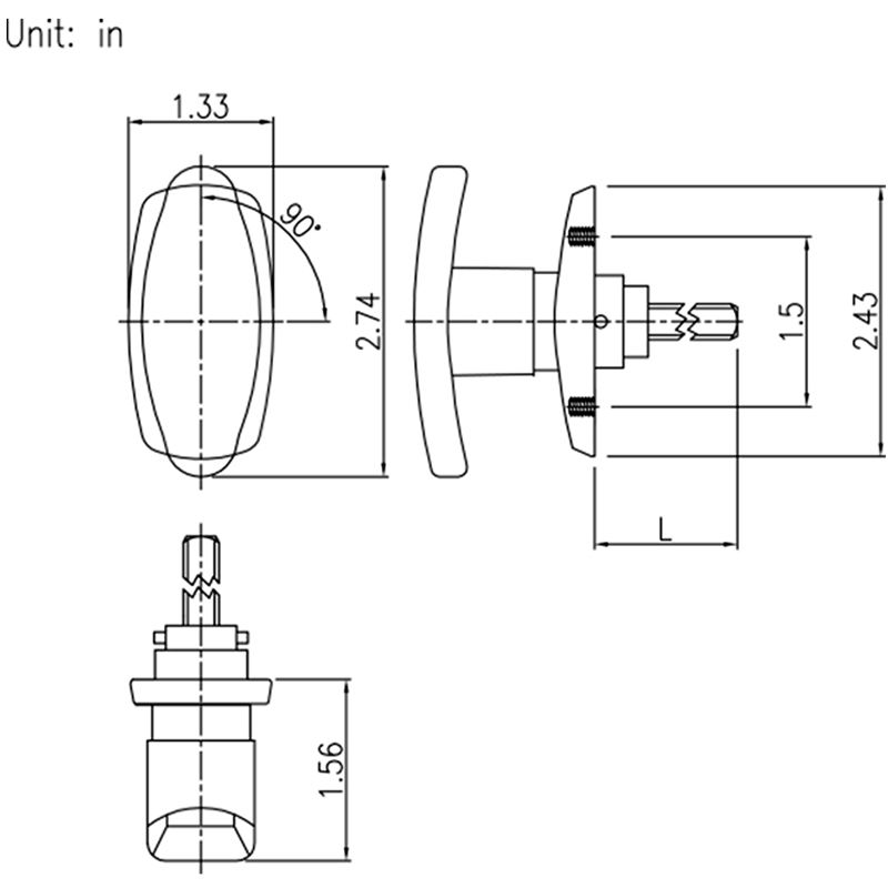 L-type and T-type Handle Lock | Laptop Security Lock | Computer Lock ...