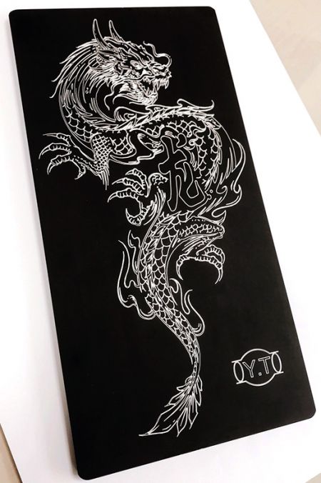 Engraving Tool- dragon workpiece.