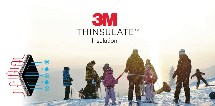 3M™ Thinsulate™ は保温性に優れているため、効果的に暖かく快適に過ごせます。フットウェアやアクセサリーに使用するのに適しています。