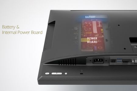 Desktop All-In-One supports Battery with power board to protect every data