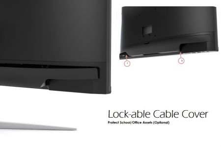 Lock and protect AIO desktop with cable cover, intrusion and Kensington Lock
