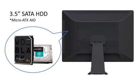 Multifunctional 23.8" or 27" all in one PC for library, classroom, airport or counter.