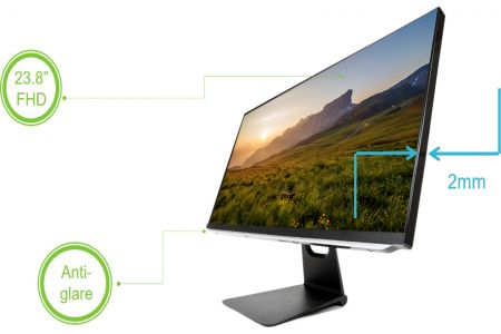 All-in-One Computer with 23.8" Anti-glare, Anti-dust and Easy-clean ADS panel