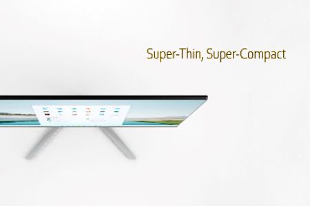 PC tout-en-un ultra mince - Écran ultra mince sans cadre de 21,5" 23,8" avec processeur mobile Intel pour le travail à domicile