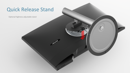 private tooling quick release embedded stand for time-saving set up