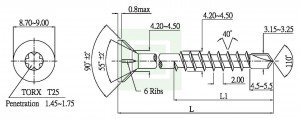 Chipboard  screw drill point