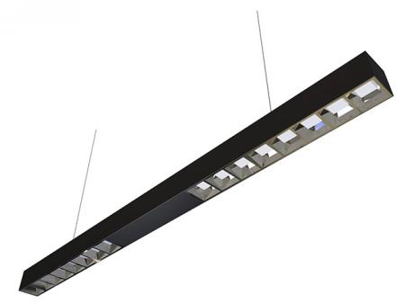Zaawansowana, energooszczędna, liniowa lampa panelowa LED z oświetleniem rastrowym LED - Panel liniowy LED o doskonałej wydajności (130,39 lm/w) z oświetleniem rastrowym.