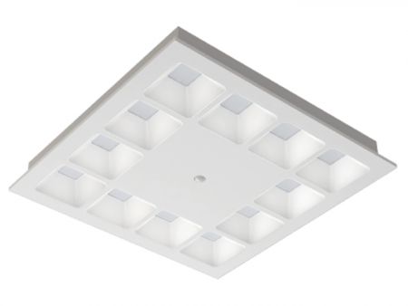 High performance low glare LED louver ceiling lighting with motion sensor - Low glare UGR15.5 LED ceiling lighting with motion sensor, featuring UL94 V0.