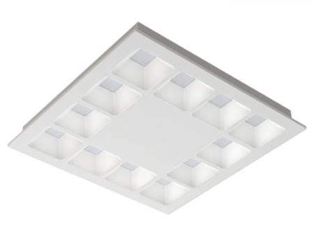 Éclairage de plafond à persiennes LED carrées UGR15.5 à faible éblouissement haute performance 21,8 W - Plafonnier à persiennes LED haute performance UGR15.5 à faible éblouissement, qualité UL94 V0