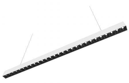 Wysokowydajne wpuszczane/zawieszane oświetlenie liniowe LED z fińskim żaluzją UGR16 - Doskonała wydajność (112,2 lm/w) liniowego oświetlenia LED z fińskim rasterem.