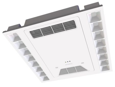 O purificador de ar ANTICO UVC pode ser combinado com iluminação de teto de persiana de baixo brilho