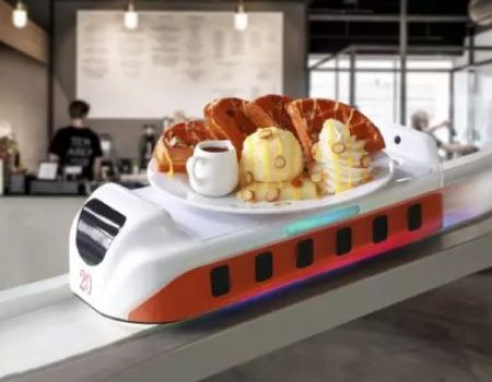 C系列軌道送餐機器人 - 雙向取餐快速送達