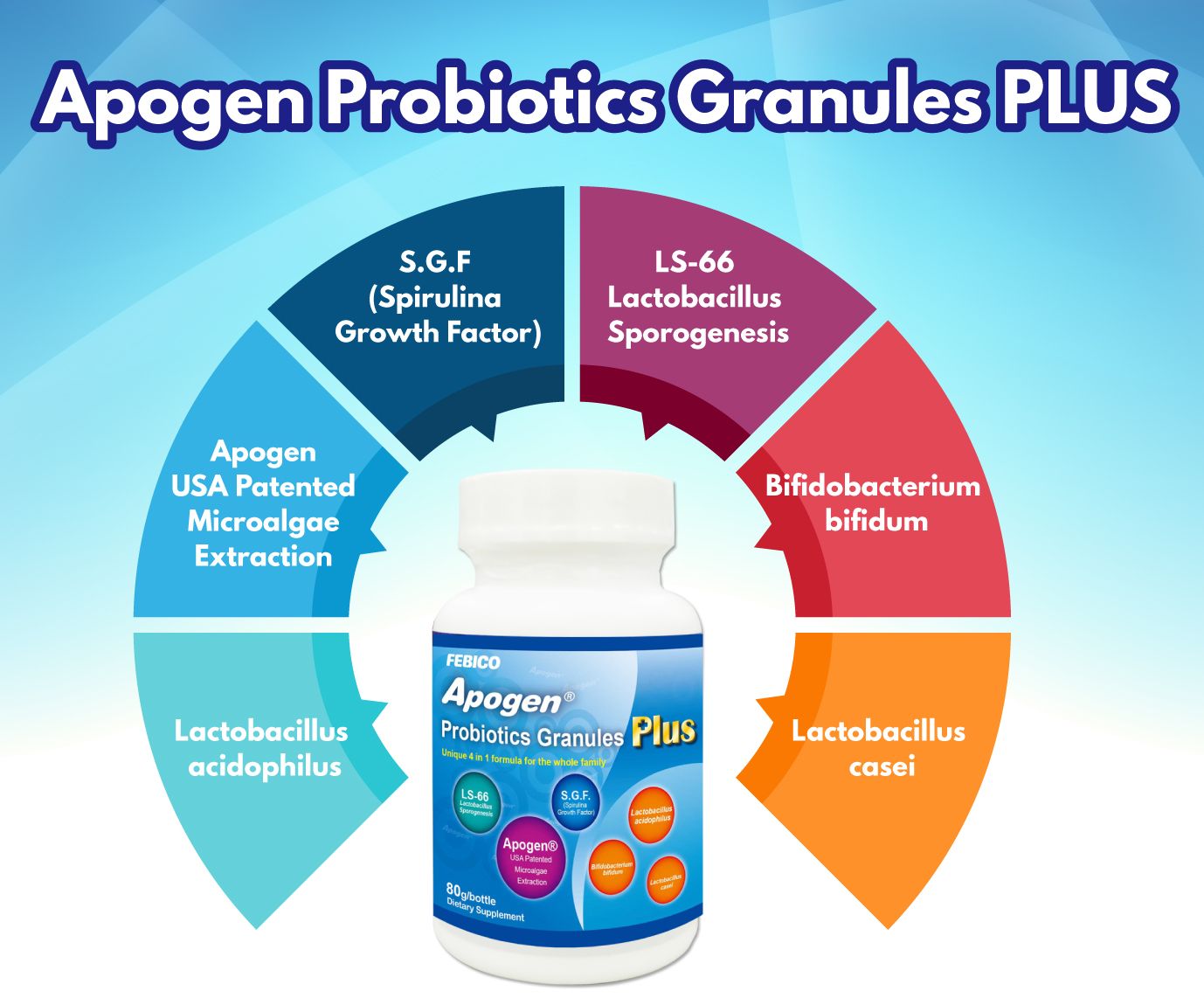 Apogen® Lactobacillus Sporogenes
ProbióticoMais - Apogen
ProbióticoLista de ingredientes