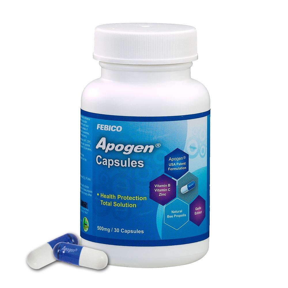 Apogen® Cápsulas - Reforço imunológico multivitamínico
Suplemento dietéticoCápsulas