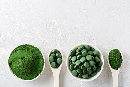 Prémiové zelené superpotraviny Chlorella