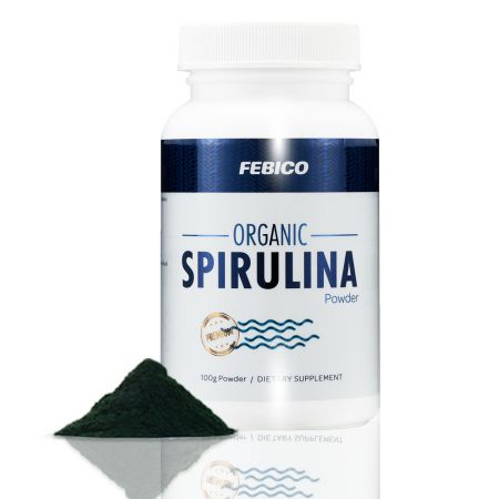FebicoOrganický prášek Spirulina - Přírodní organický prášek Spirulina