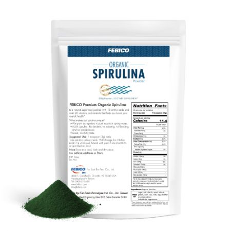 FebicoBio Spirulina prášek (250 g) - Taiwanská organická spirulina v prášku