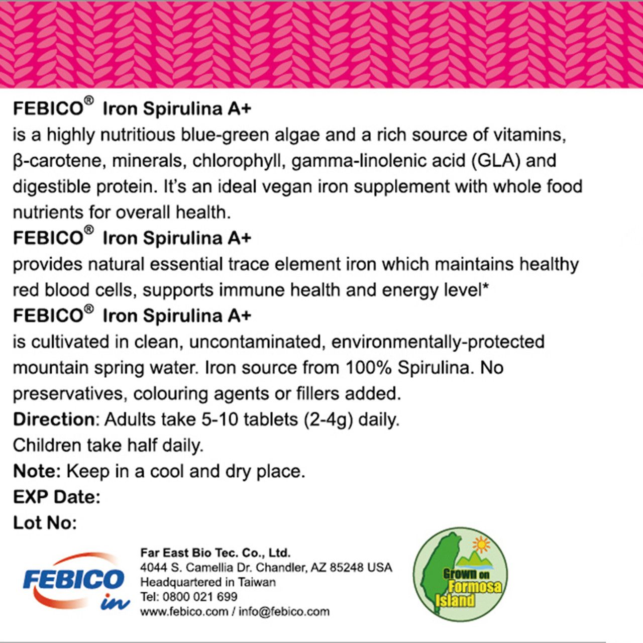 Iron Enriched Spirulina Tablets Spirulina PlantBased Iron Sources