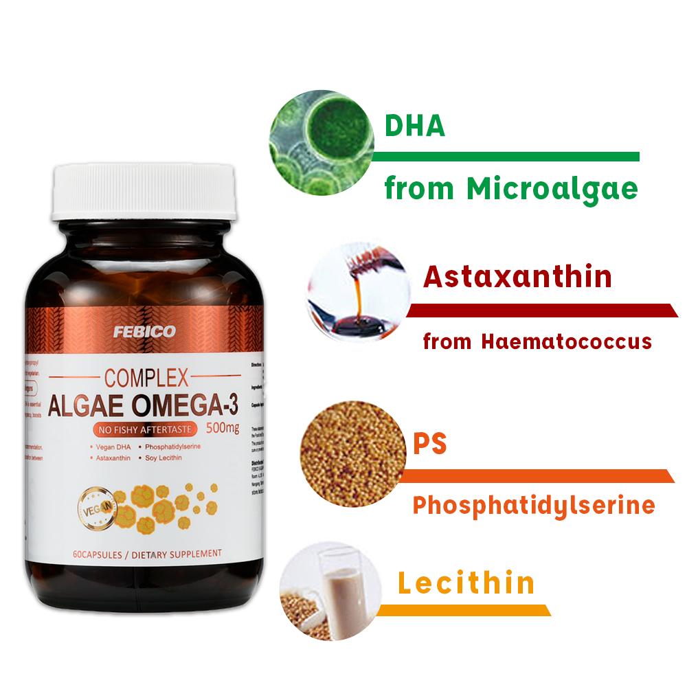 DHA Omega-3 Algae Oil Capsules Microalgae Based Product Supplier | Far ...