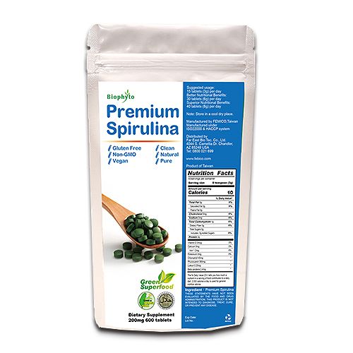 Biophyto® Premium Spirulina Tablets OEM Customized Natural Spirulina