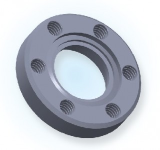 CF Bored Blank Tapped Flange