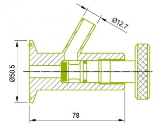 Clamp End Sample cock valve