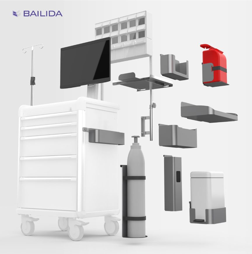อุปกรณ์เสริมสำหรับรถเข็นทางการแพทย์ของ BAILIDA ที่มีให้เลือกมากมาย