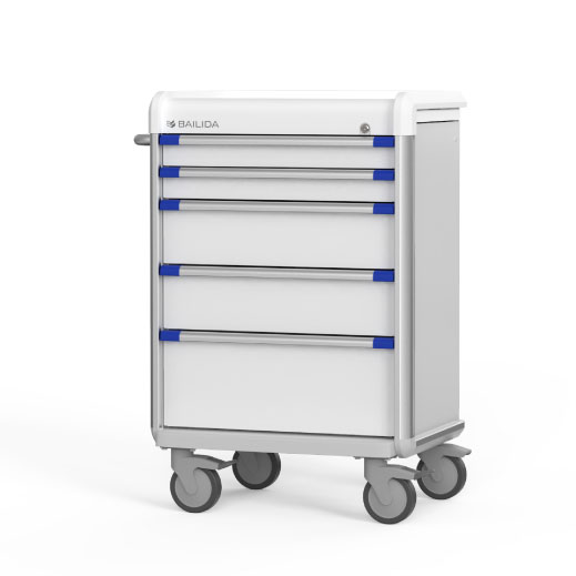 Functional and secure storage for anesthesiologists to manage medical tools.