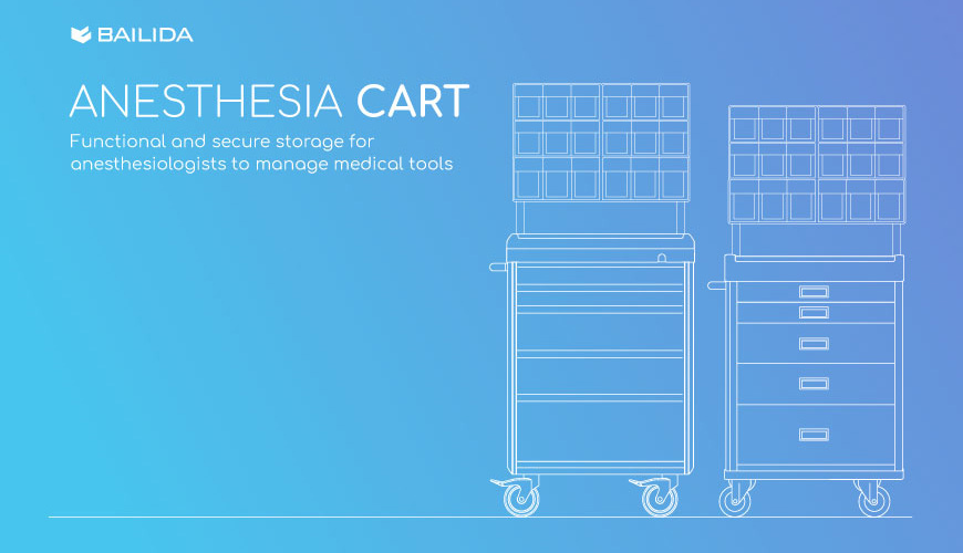 Functional and secure storage for anesthesiologists to manage medical tools.