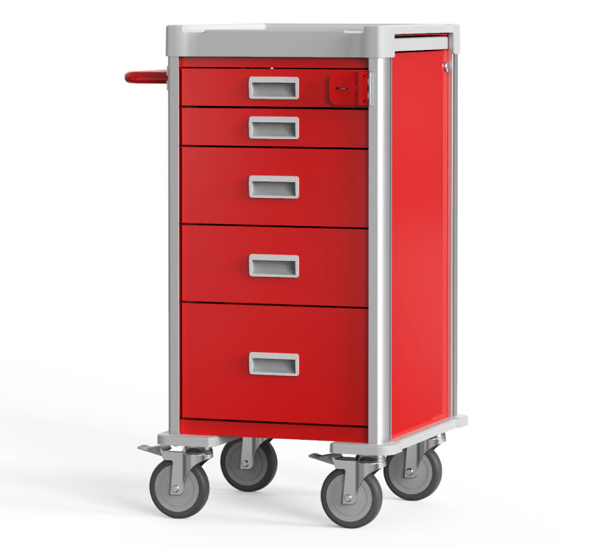 steel back Children Compact Emergency Cart for Narrow Space (NC Series) - Compact Crash Cart,  Compact Crash Trolley, Compact Code Cart | ISO 90001 & ISO 13485 Medical  Carts and Pediatric Equipment Manufacturer for Hospital | BAILIDA MEDICAL